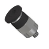 Connecteur mini, laiton nickelé/POM, droit, filet mâle M5 x tube 4 mm